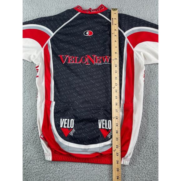 Capo Forma Jersey Mens Large Cycling Full Zip Velo News Red Black Made in Italy - Picture 7 of 10